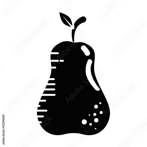 pear fruit icon over white background. vector illustration