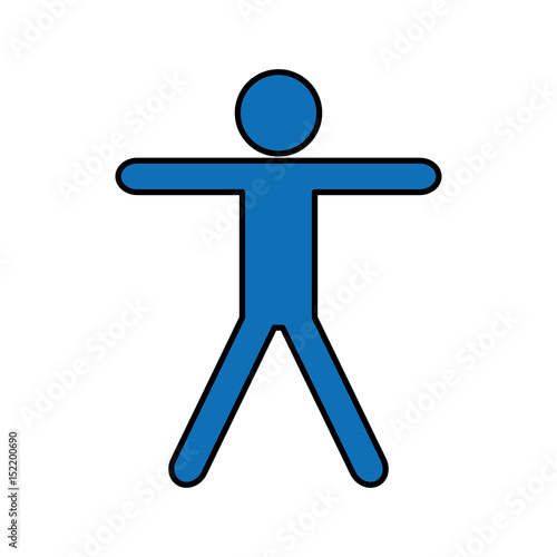 pictogram man icon over white background. vector illustration