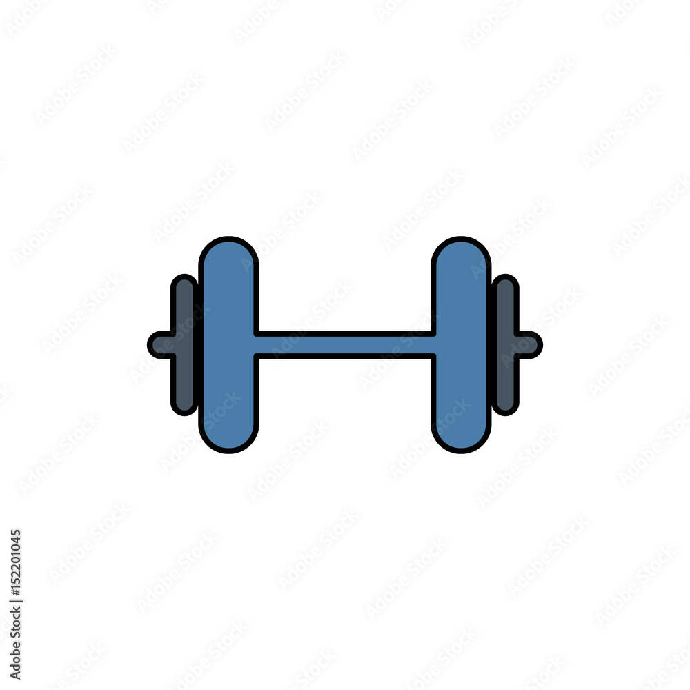 dumbbell icon over whie background. vector illustration dumbbell icon over whie background. vector illustration