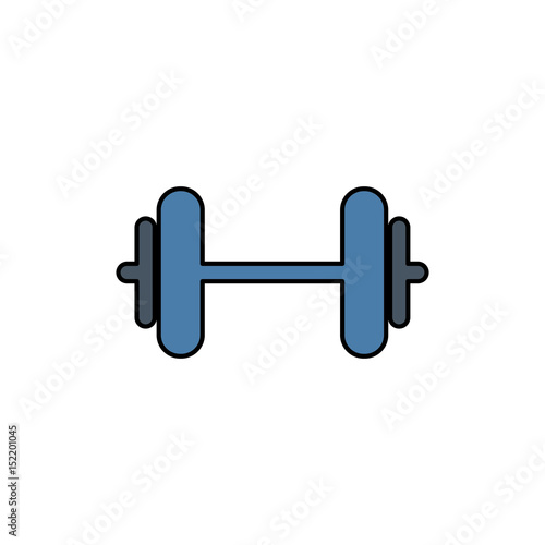 dumbbell icon over whie background. vector illustration