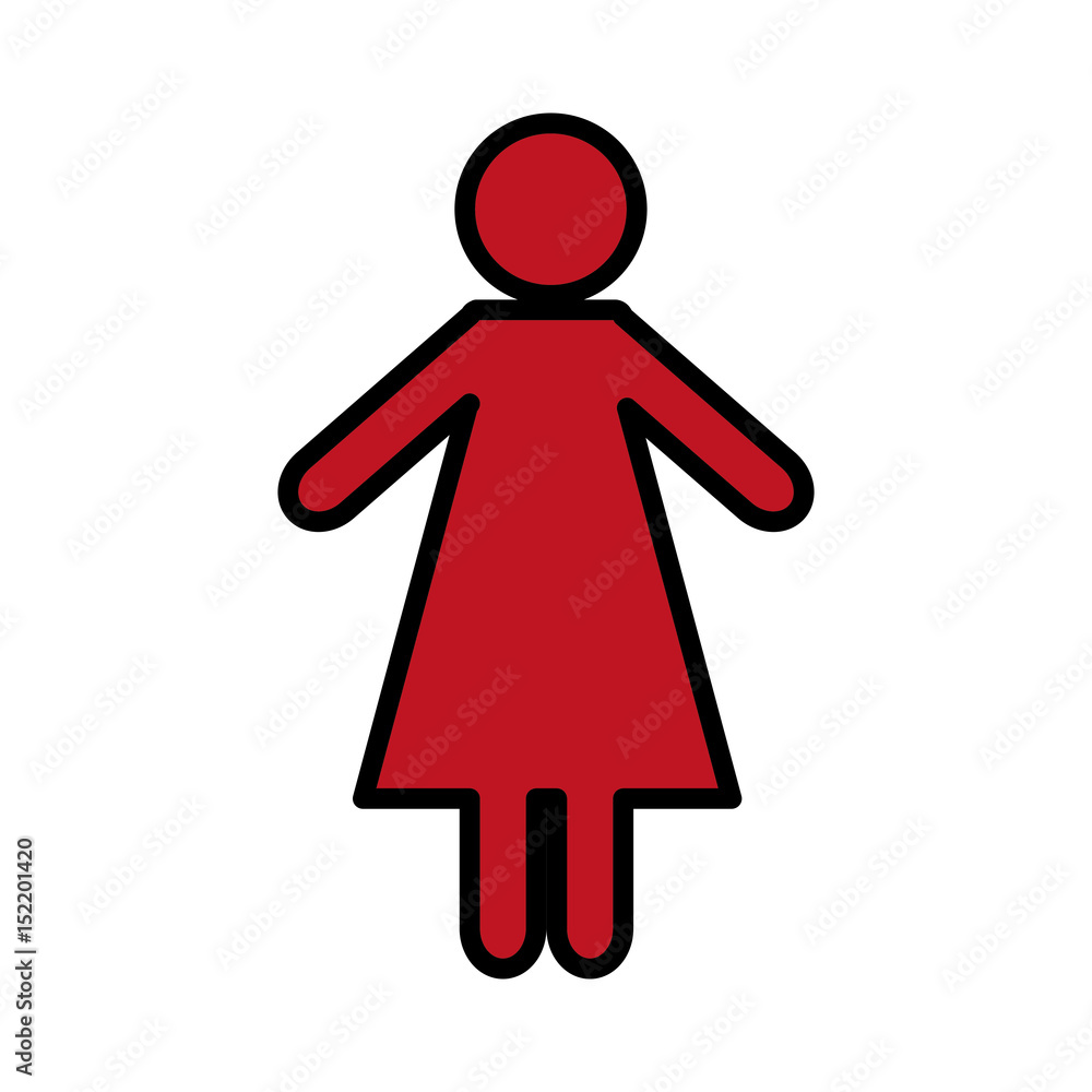 Obraz premium pictogram woman icon over white background. vector illustration