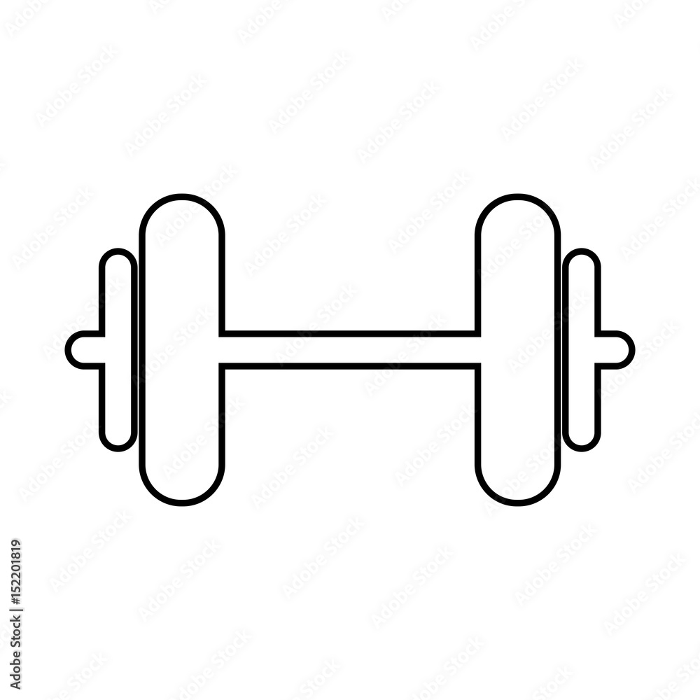 dumbbell icon over white background. vector illustration dumbbell icon over white background. vector illustration