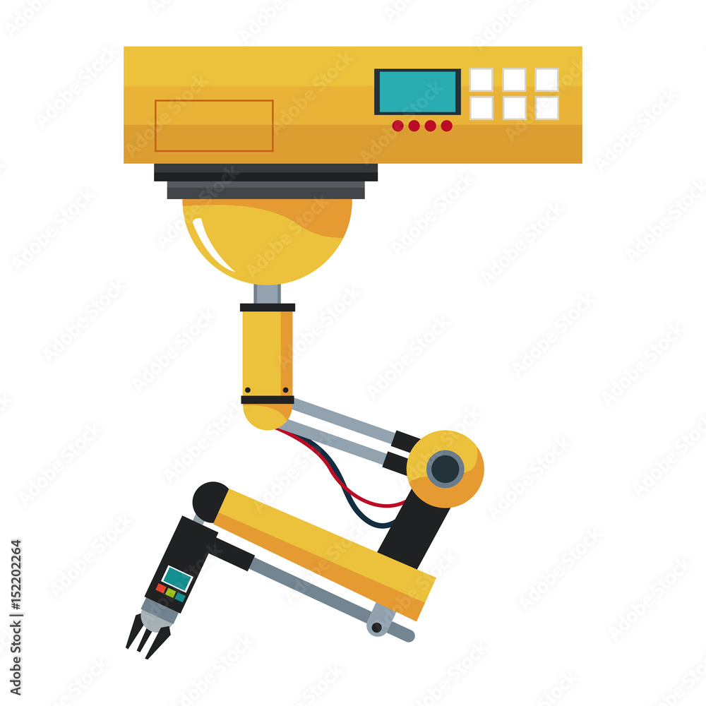 industrial robotic arm control system button vector illustration industrial robotic arm control system button vector illustration