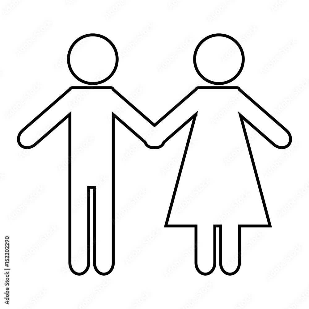 pictogram couple icon over white background. vector illustration pictogram couple icon over white background. vector illustration