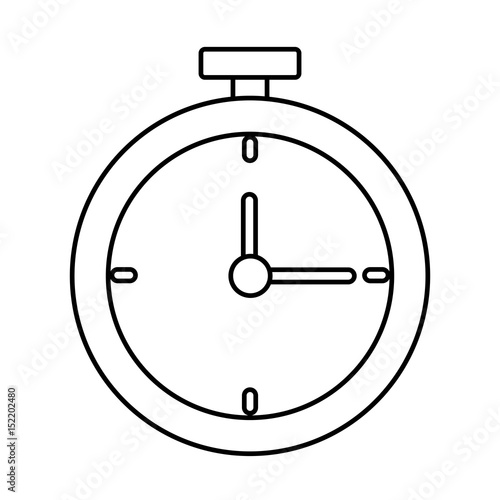 chronometer icon over white background. vector illustration