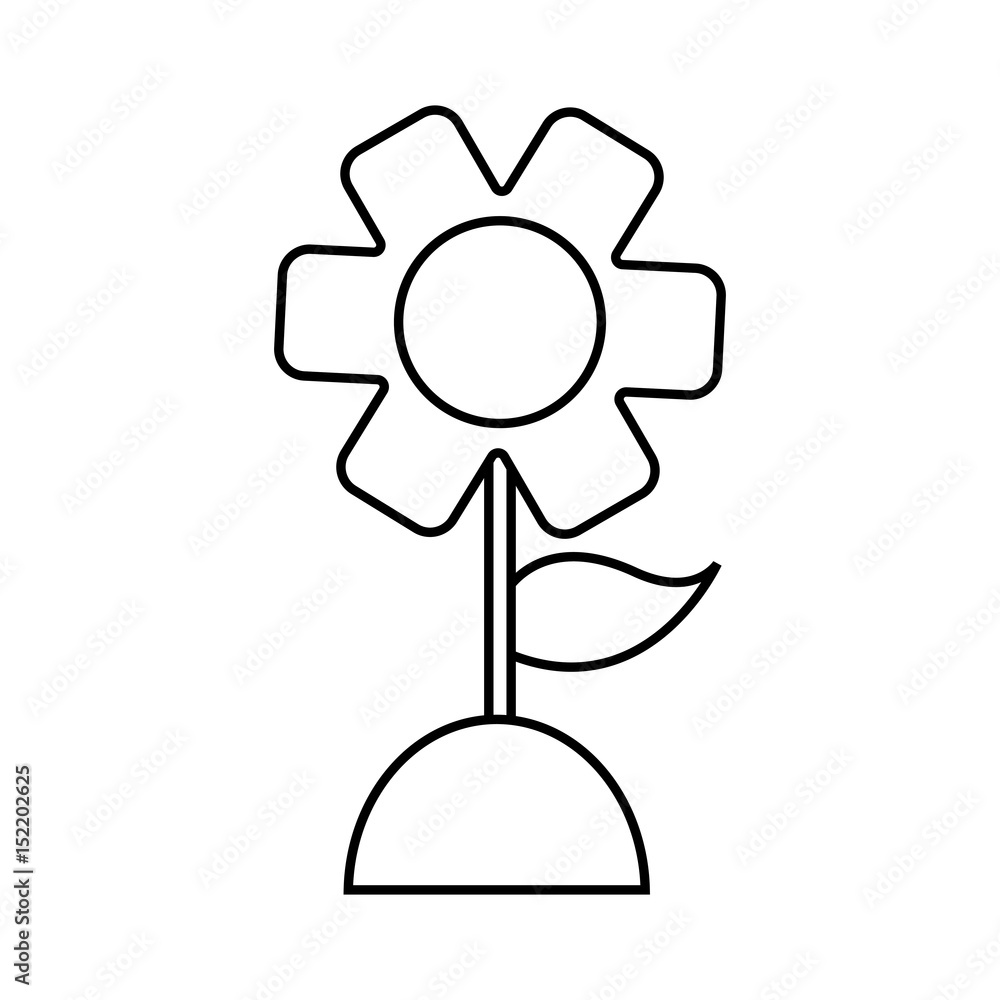 beautiful flower icon over white background. vector illustration Stock ...
