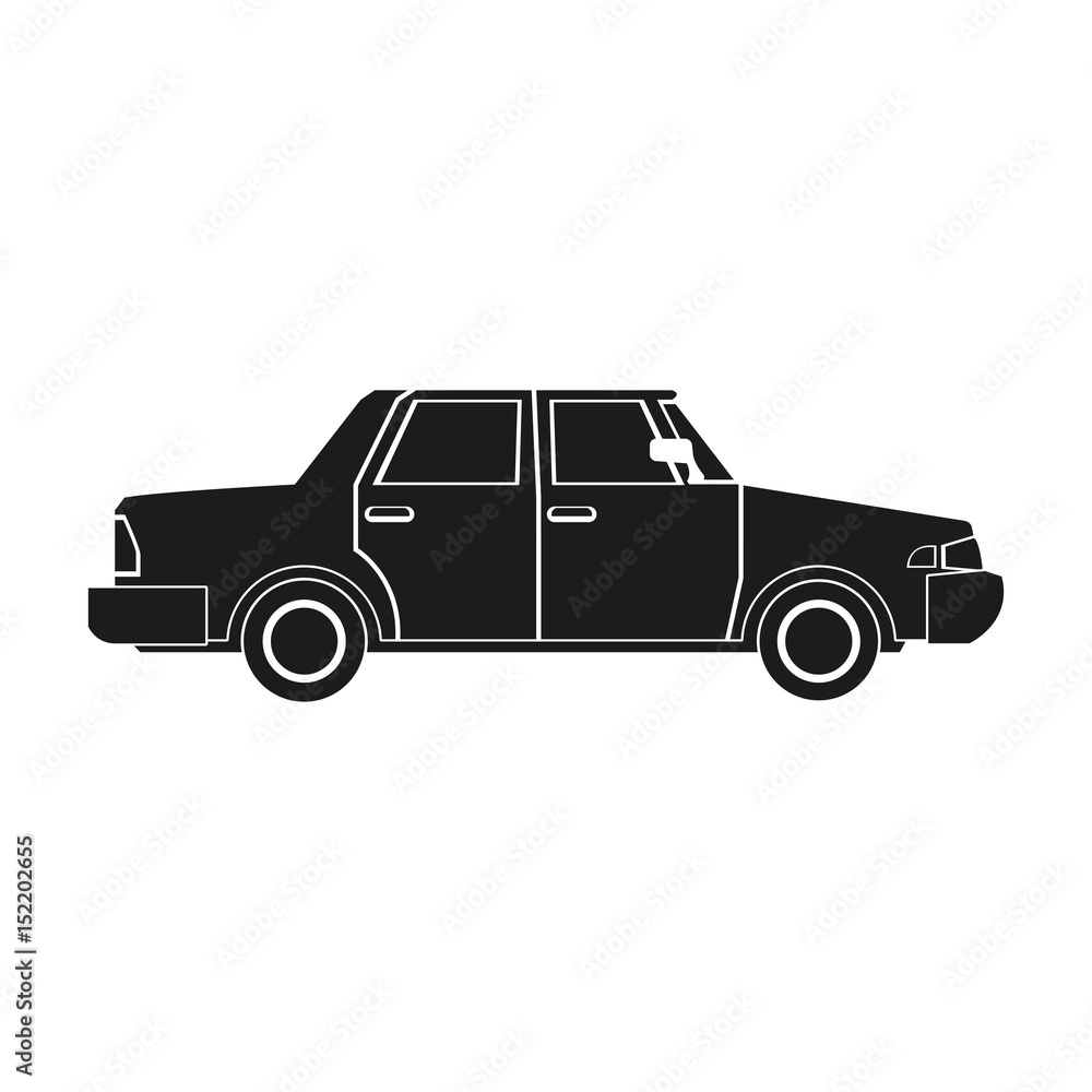 sedan car vehicle transport image pictogram vector illustration