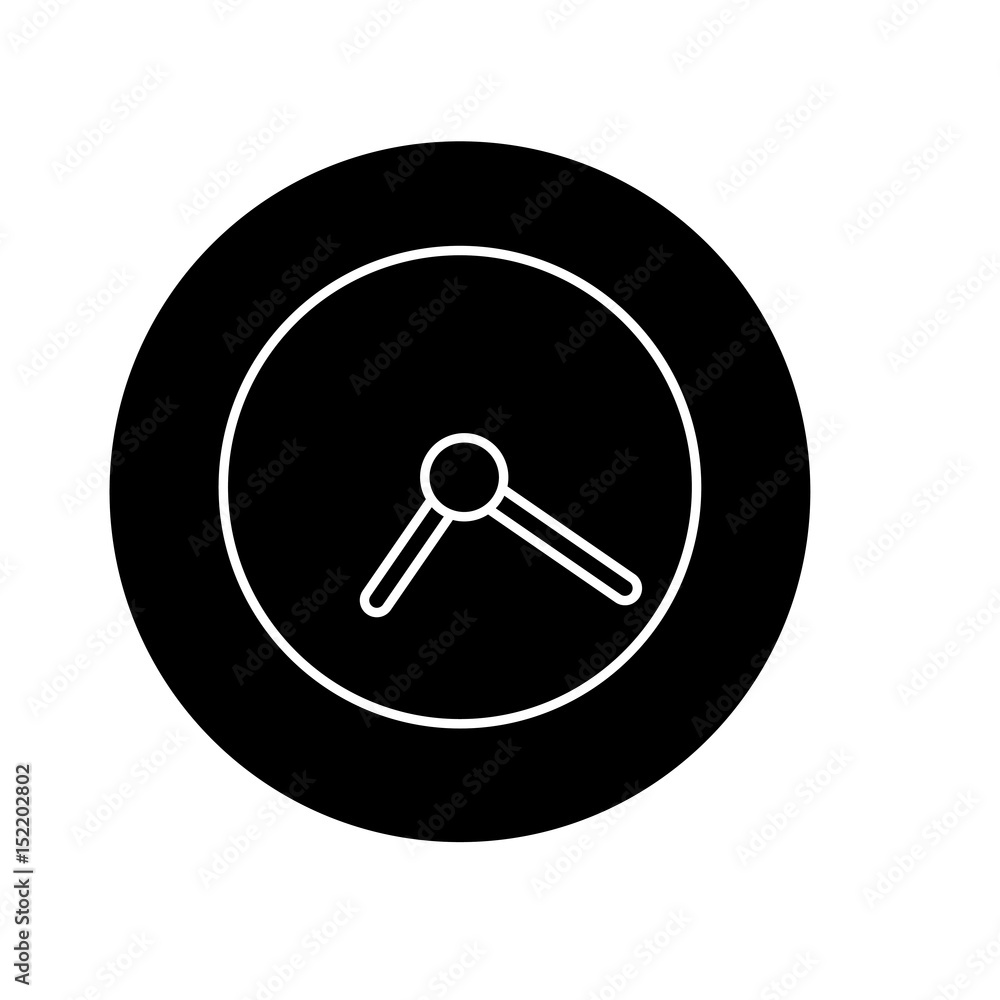 clock icon over white background. vector illustration clock icon over white background. vector illustration