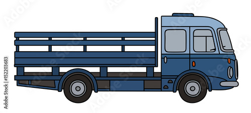 Retro blue truck