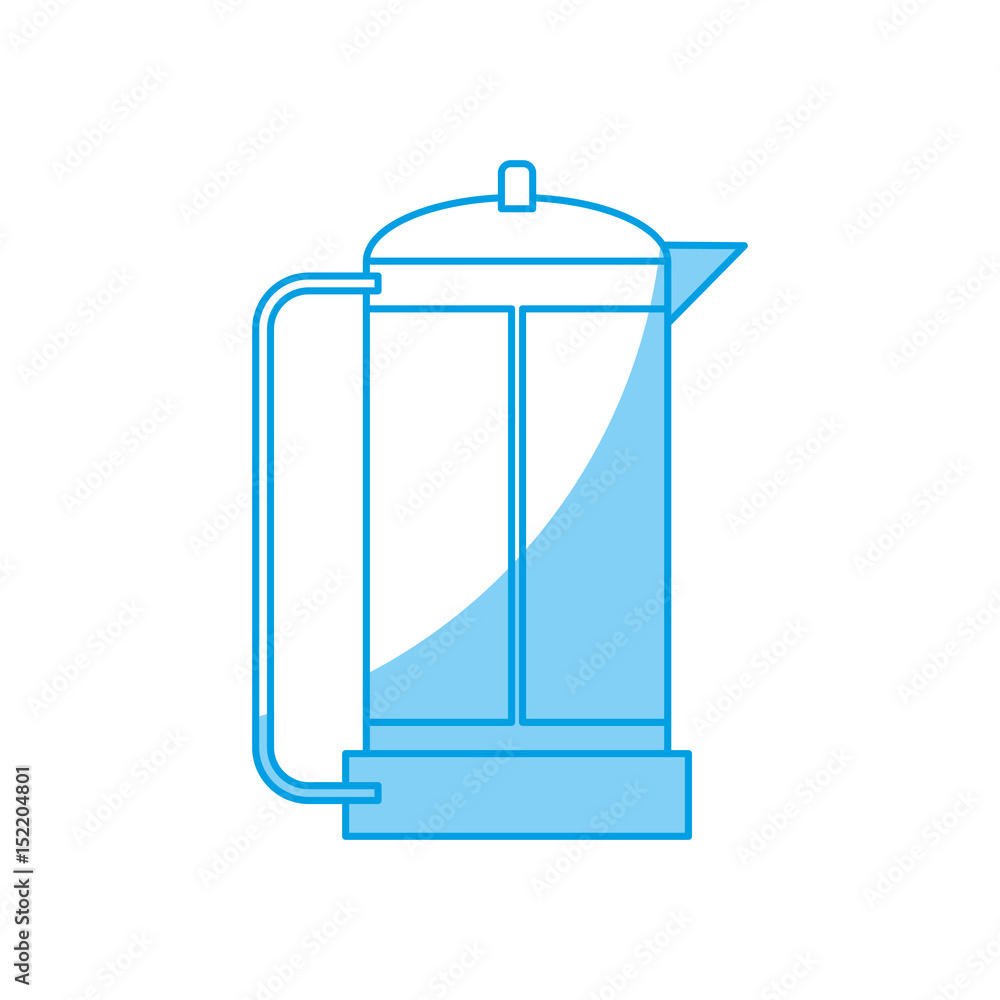 French Press Coffee Maker icon over white background. vector illustration French Press Coffee Maker icon over white background. vector illustration