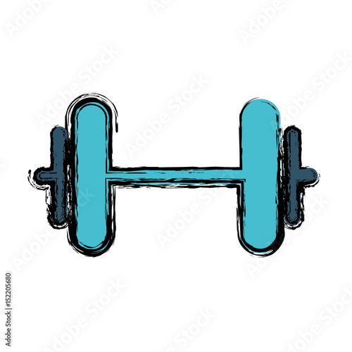 dumbbell icon over white background. vector illustration