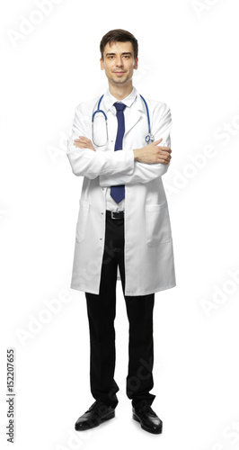 Handsome young doctor on wh...