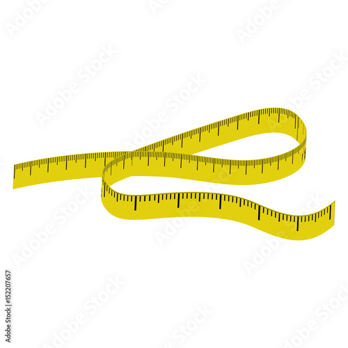 measure tape icon over white background. vector illustration