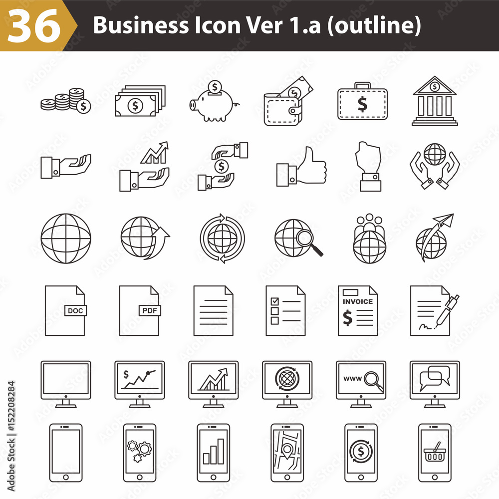 36 Business icon (outline) 36 Business icon (outline)