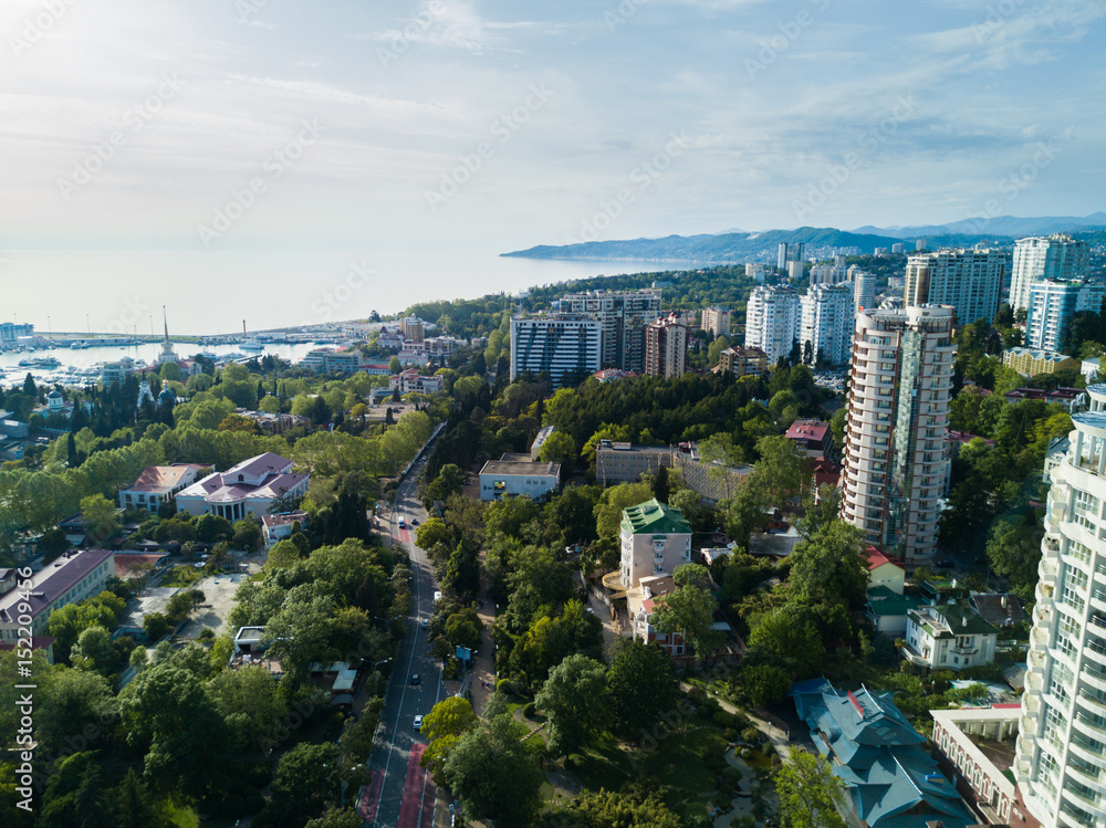 Obraz premium Aerial view of city center