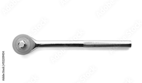 Steel ratchet on white background, top view © Africa Studio