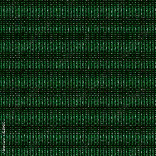 Vector matrix background with falling numbers. Concept of code, decryption, hacker and technology.