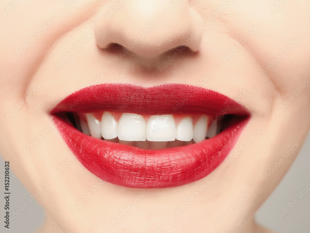 Lips of beautiful young woman, closeup Lips of beautiful young woman, closeup