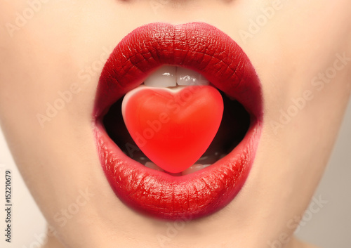 Beautiful young woman with ...