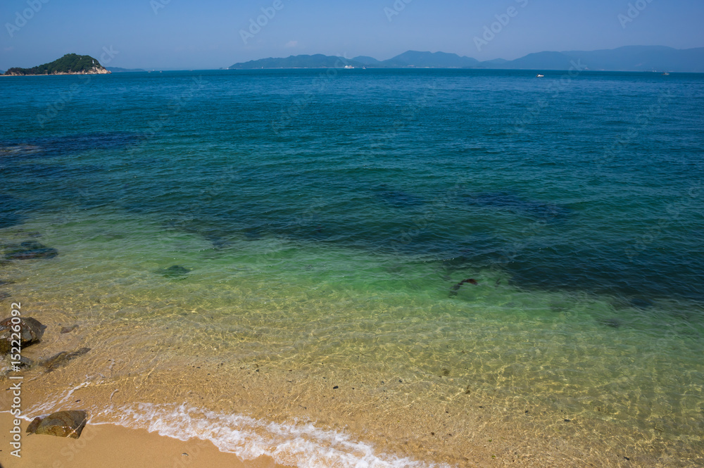Obraz premium 四国本土最北端 竹居岬の海岸