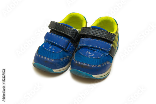 Baby shoes isolated on the white background