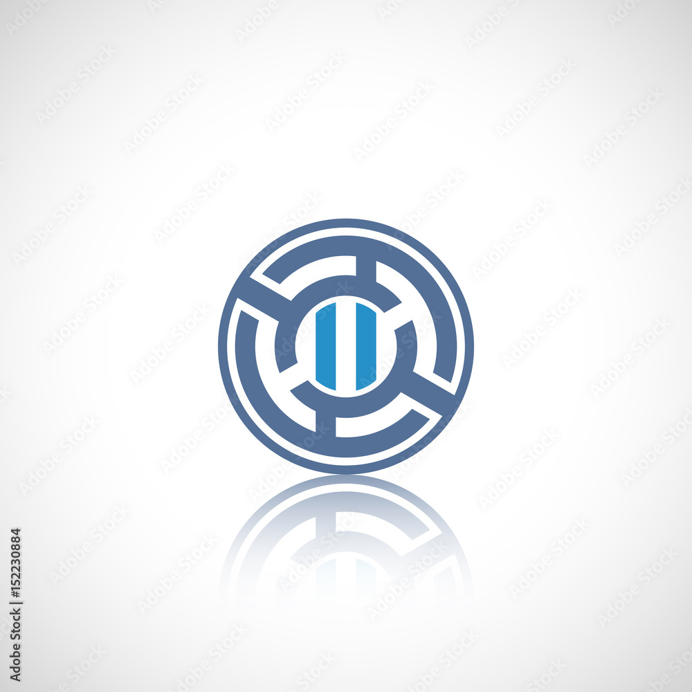 Abstract circle logo with reflect. Abstract circle logo with reflect.
