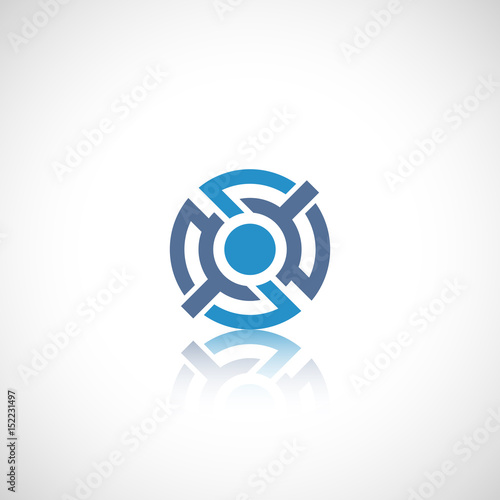 Abstract circle logo with reflect.