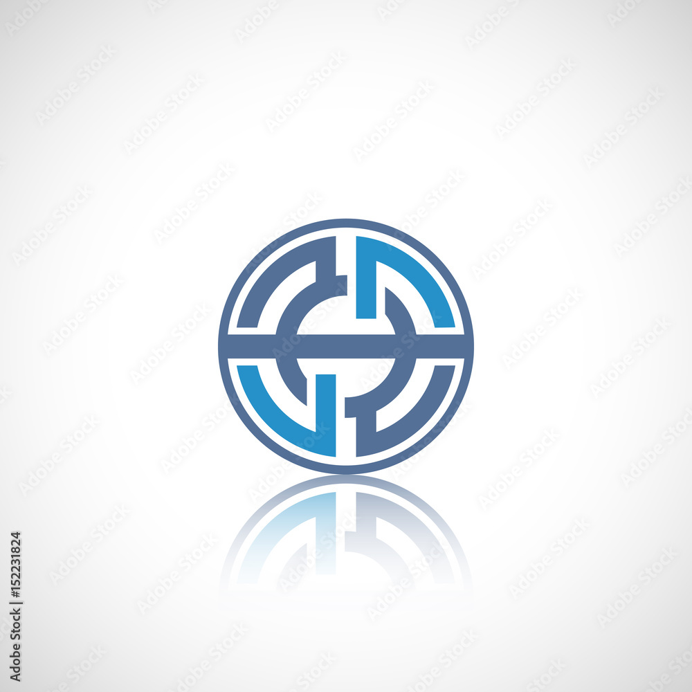Abstract circle logo with reflect. Abstract circle logo with reflect.