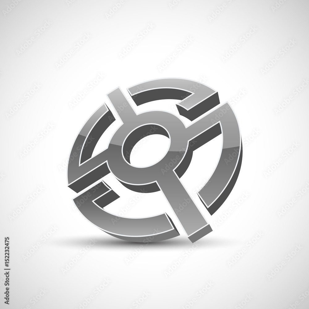 Abstract company symbol. Logo design template.