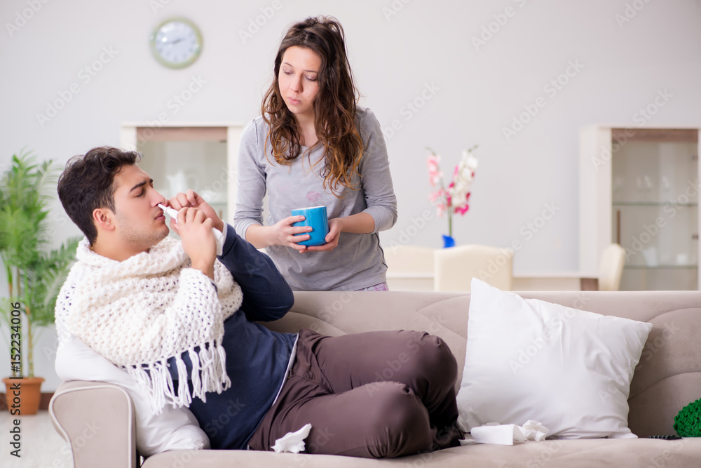 Wife caring for sick husband at home Wife caring for sick husband at home
