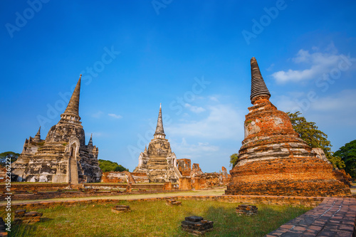 Wat Phra Si Sanphet temple at Ayutthaya Historical Park, a UNESCO world heritage site, Thailand