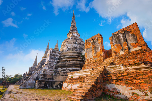 Wat Phra Si Sanphet temple at Ayutthaya Historical Park  a UNESCO world heritage site  Thailand