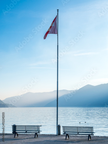 Scene side of Lake Maggiore in Switzerland © jeafish