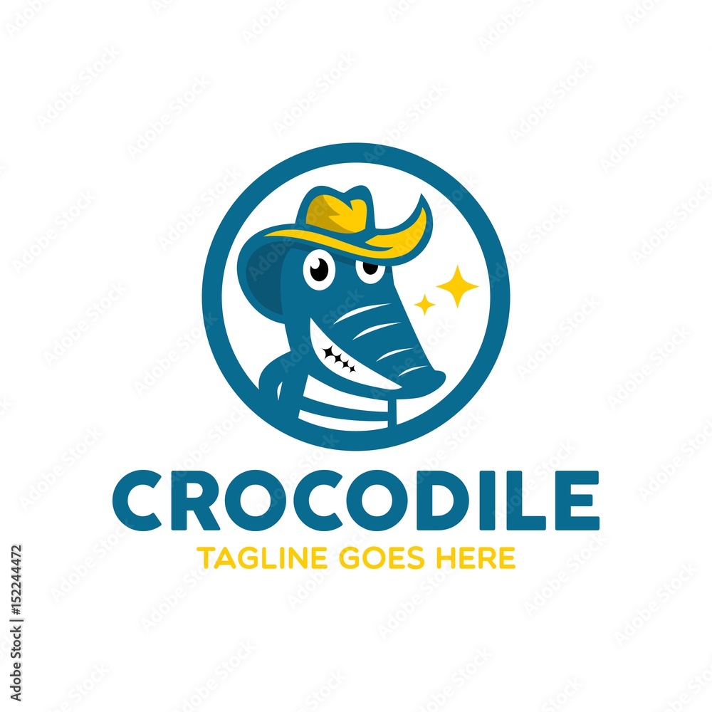 Obraz premium Unique Crocodile Logo Mascot Character