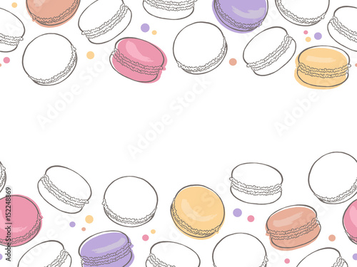 Macaroon graphic color seamless background sketch illustration vector