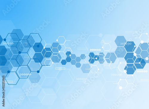 Abstract molecules medical background