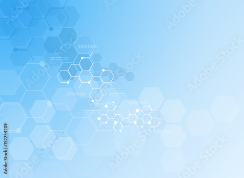 Abstract molecules medical background