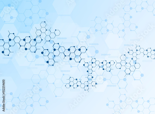 Abstract molecules medical background
