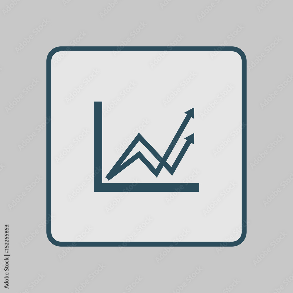 Business graph. Infographic. Chart icon. Growing graph simbol. Flat design style. Business graph. Infographic. Chart icon. Growing graph simbol. Flat design style.