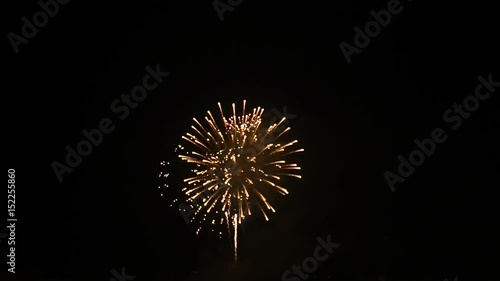 A new year's fireworks over the city of Guangzhou, China