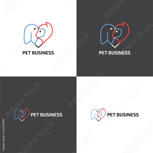 Vector logotype eps 10 about pet business company photo