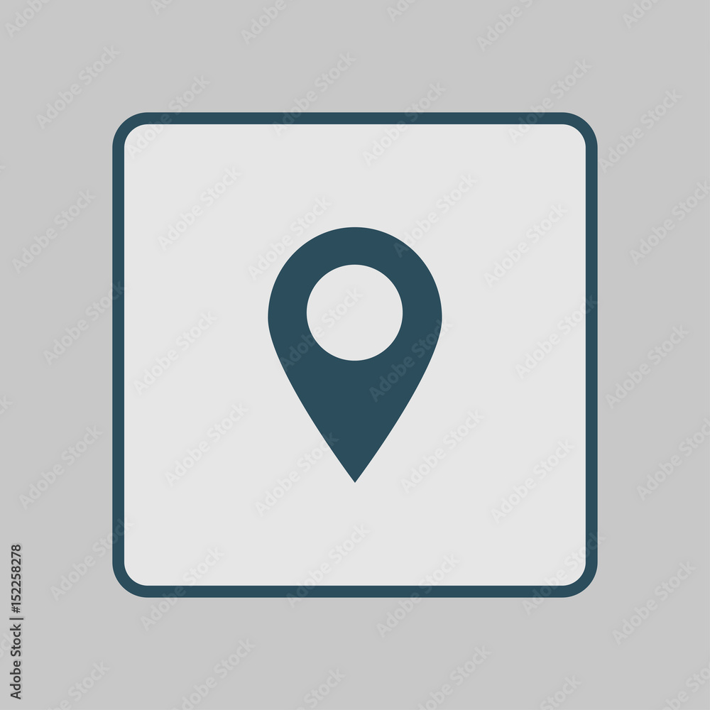 Map pointer icon. GPS location sign. Flat design style. Map pointer icon. GPS location sign. Flat design style.