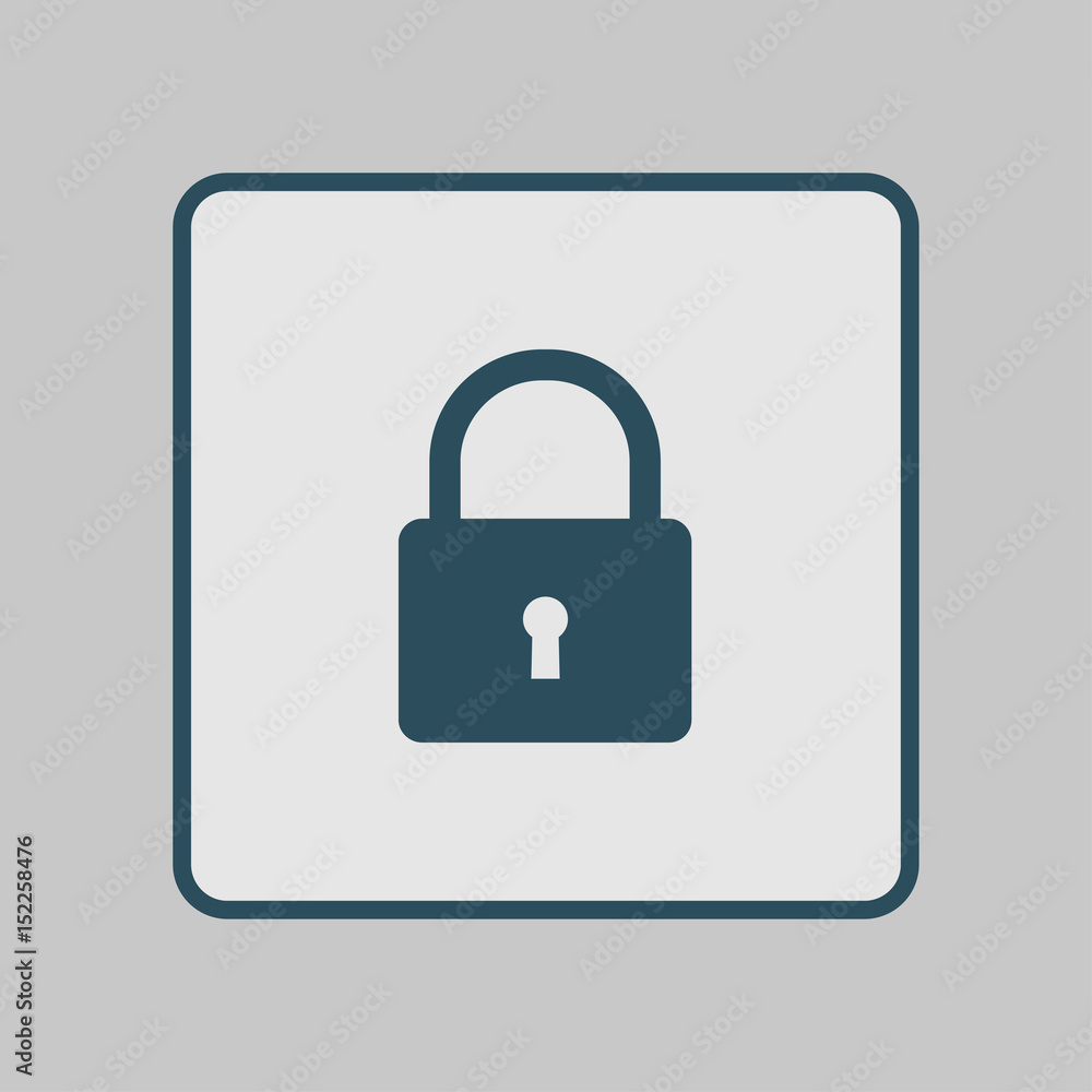 Lock icon. User login or authenticate icon. Flat design style. Lock icon. User login or authenticate icon. Flat design style.