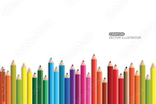 Crayon Flat Design vector Eps 10 icon.