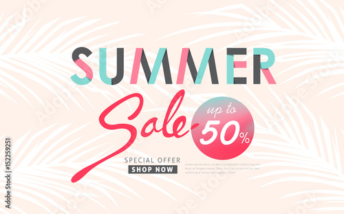 Summer sale background layout banners.voucher discount.Vector illustration template.