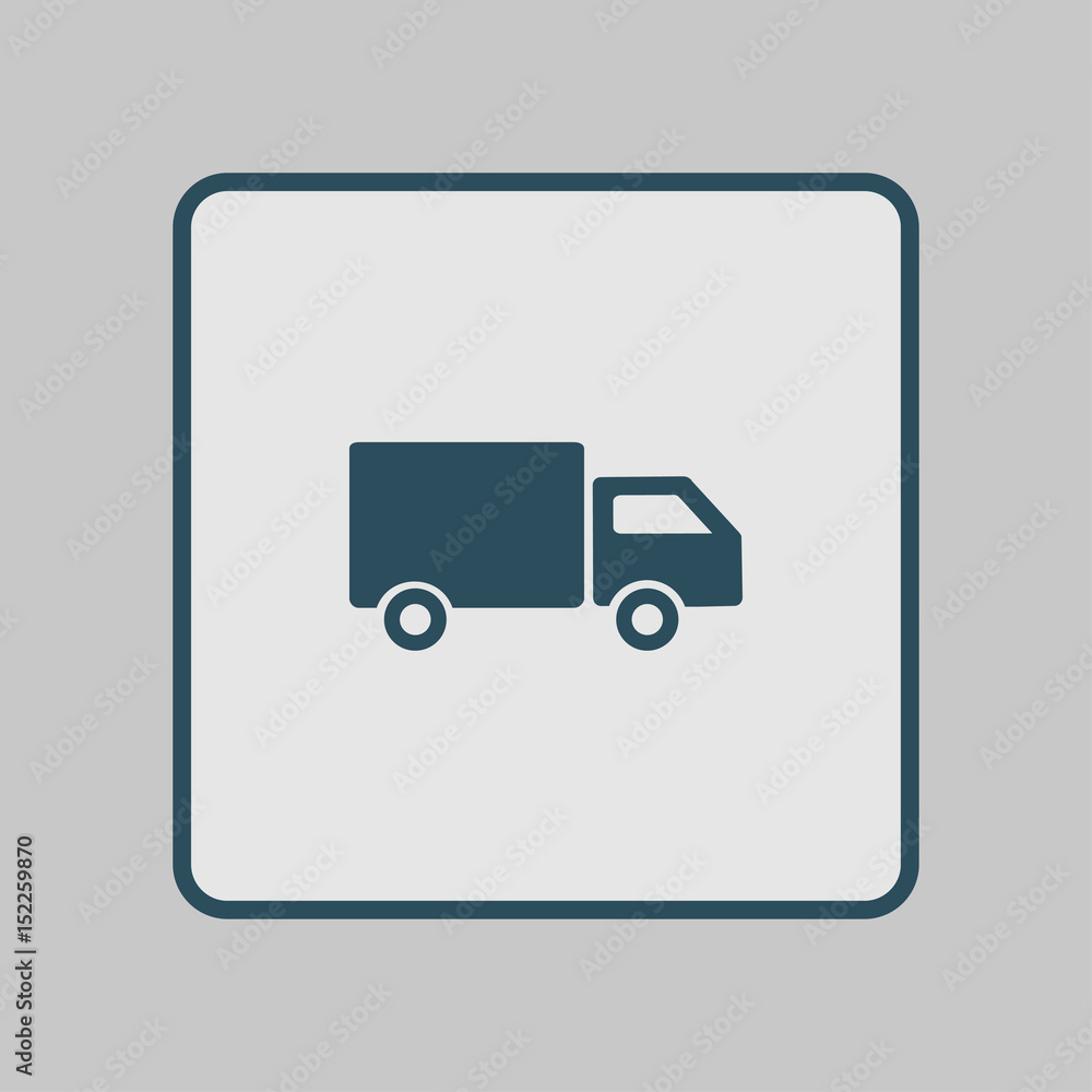 Delivery truck sign icon. Cargo van symbol. Shipments and free delivery. Flat style. Vector. Delivery truck sign icon. Cargo van symbol. Shipments and free delivery. Flat style. Vector.