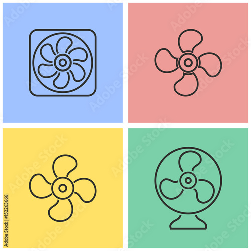 Fan icon set.