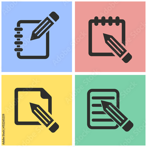 Notepad icon set.