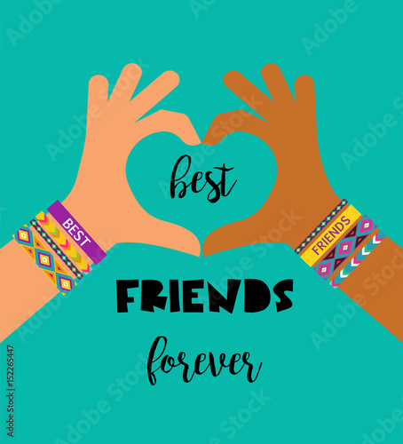 Best friends forever, Happy friendship day design