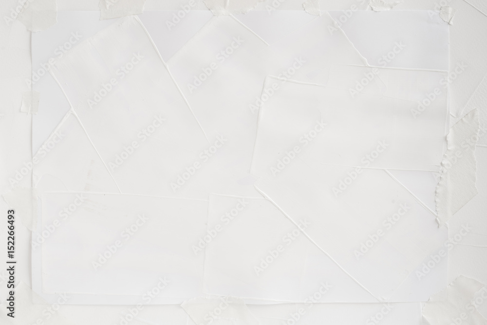 White color painting on paper texture art background White color painting on paper texture art background